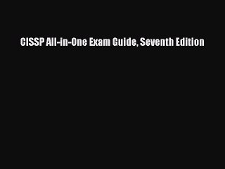 Download Books CISSP All-in-One Exam Guide Seventh Edition E-Book Free