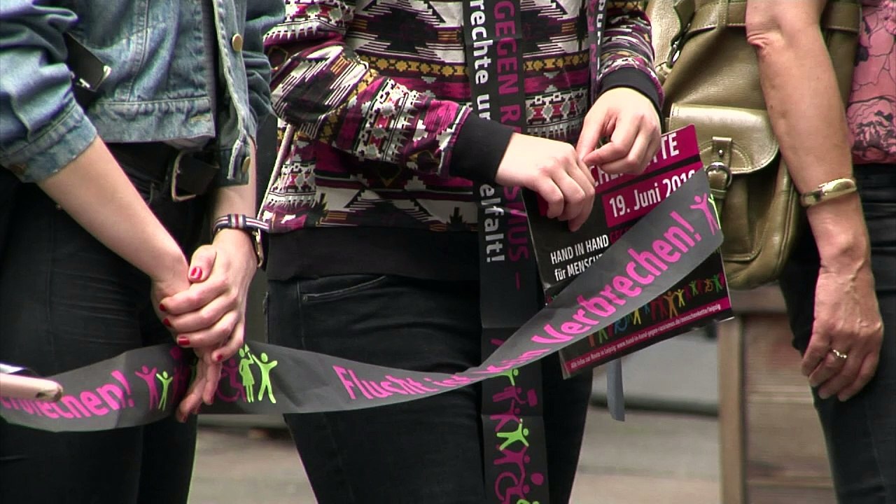 Leipziger reichen sich die Hand gegen Rassismus