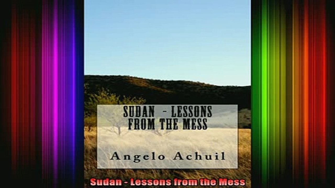 READ book  Sudan  Lessons from the Mess Full EBook