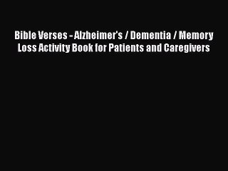 Download Books Bible Verses - Alzheimer's / Dementia / Memory Loss Activity Book for Patients