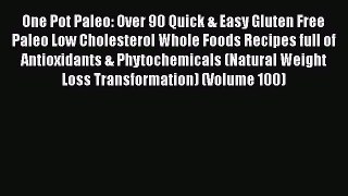 Read Books One Pot Paleo: Over 90 Quick & Easy Gluten Free Paleo Low Cholesterol Whole Foods