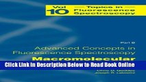 Read Topics in Fluorescence Spectroscopy, Vol. 10: Advanced Concepts in Fluorescence Sensing, Pt.
