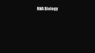 Download RNA Biology Ebook Online