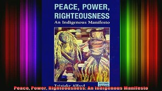 READ book  Peace Power Righteousness An Indigenous Manifesto Full EBook