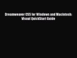 Read Dreamweaver CS5 for Windows and Macintosh: Visual QuickStart Guide Ebook Free