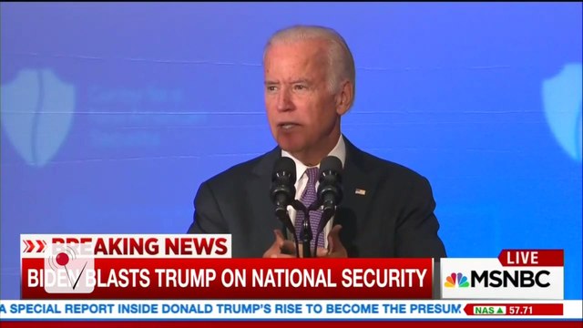 Joe Biden Slams Donald Trump on Foreign Policy