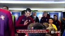 El momentazo de Cristiano Ronaldo con un niño en el túnel de vestuario