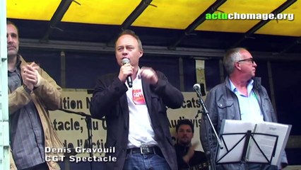 Denis Gravouil - CGT Spectacle - à la sortie des négos Unédic