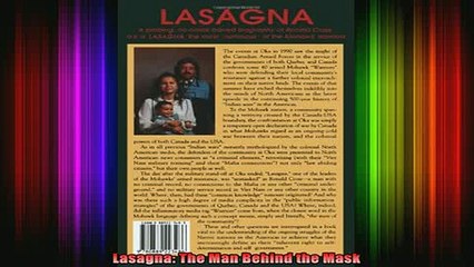READ book  Lasagna The Man Behind the Mask Full Free