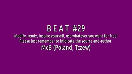 McB Free Beat # 29 (beat, freestyle, instrumental beats, rap beats, instrumental rap, hip hop beats)