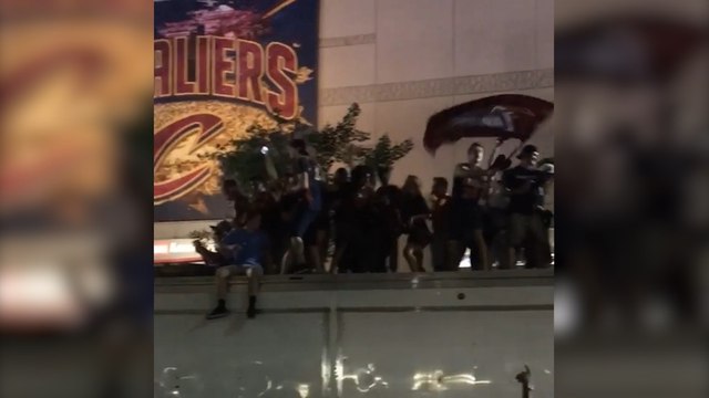 Cavaliers fans celebrate NBA championship win