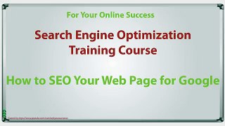 How to SEO Your Web Page for Google - Lecture 15