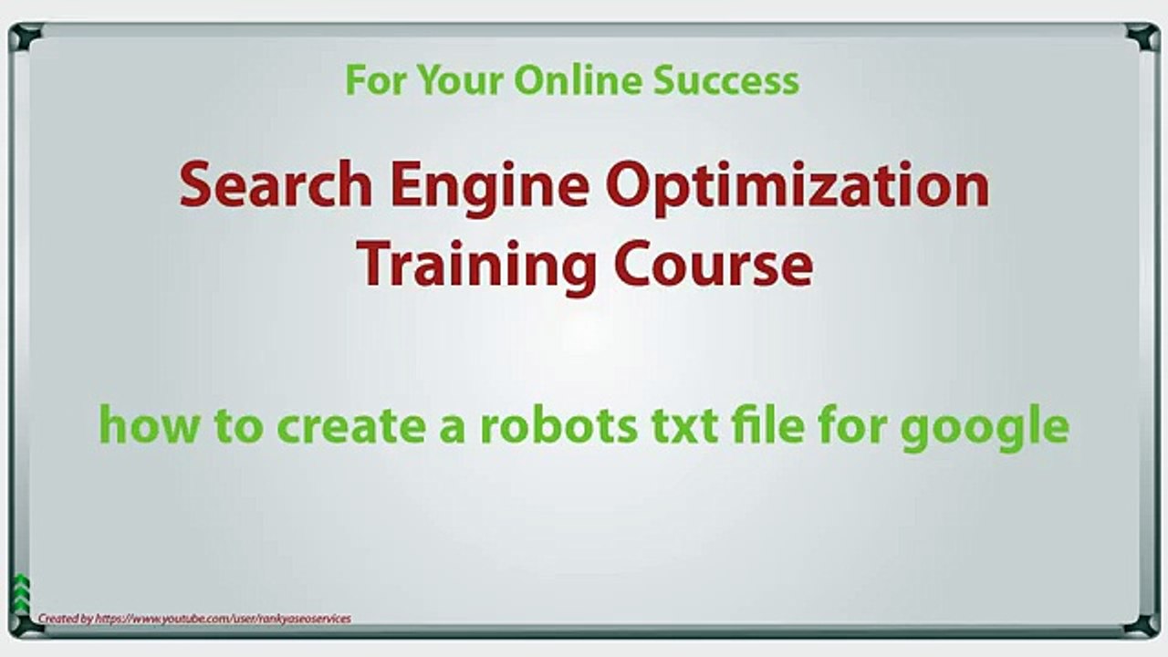 How to Create Robots.txt File for Google - Lecture 19
