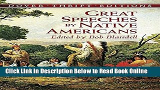 Read Great Speeches by Native Americans (Dover Thrift Editions)  PDF Online