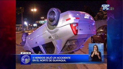Madrugada de accidentes en Guayaquil