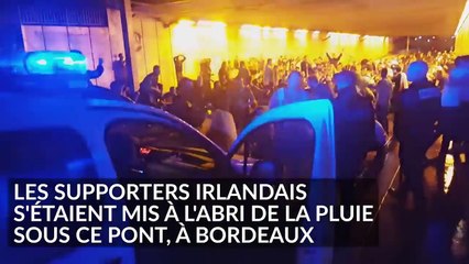 Bordeaux : les irlandais chantent stand up for the french police