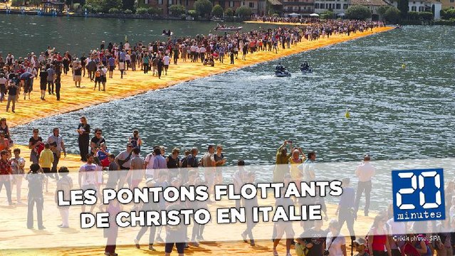 Les pontons flottants de Christo emballent les Italiens