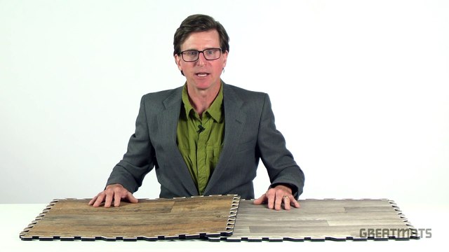 Rustic Wood Grain Foam Floor Tiles