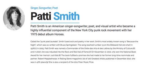 Intervention de Patti Smith lors du Débat à l’occasion du 4e anniversaire de l’enfermement de Julian Assange