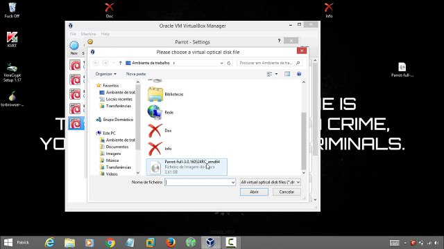 Parrot Security Operating System 3.0 (Lithium) Installation in VirtualBox