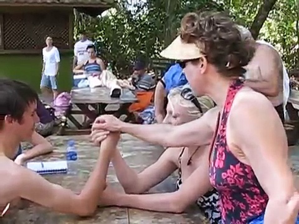 Mixed Armwrestling # 1 - Boy vs. Girl Arm Wrestling