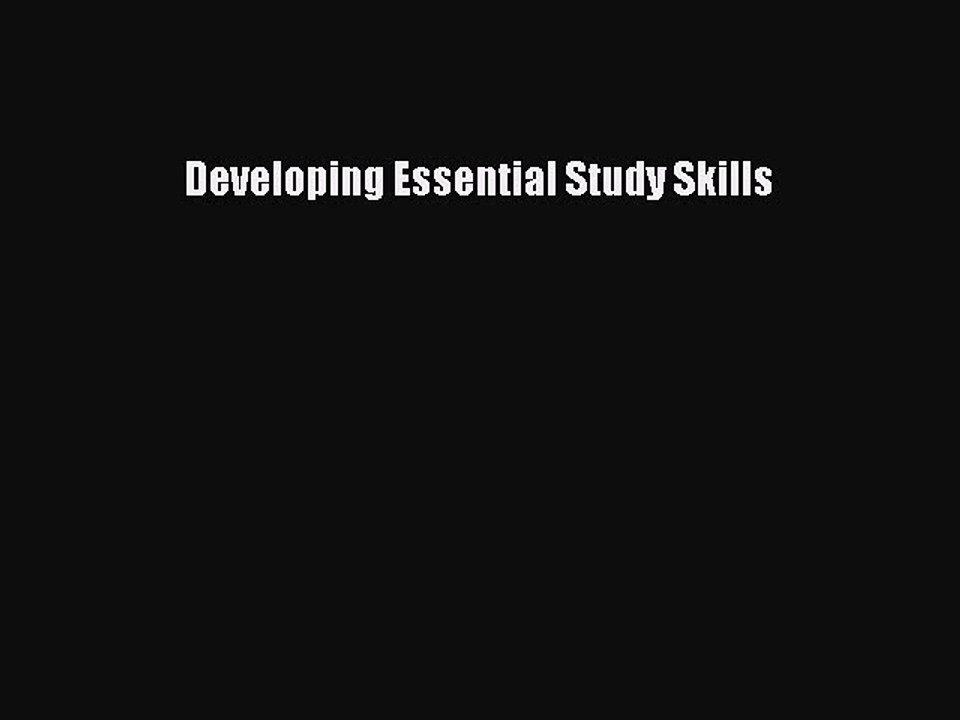 Download Developing Essential Study Skills PDF Free