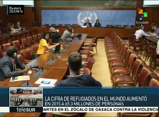 ACNUR: cifra de desplazados aumentó un 10% entre 2014 y 2015