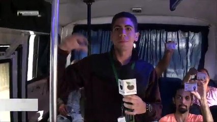 Así estaban los autobuses para validar las firmas del revocatorio