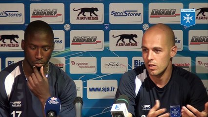 Rémi Fournier et Baba Traoré - Conférence de presse AJA 2016 - 2017