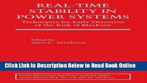 Download Real-Time Stability in Power Systems: Techniques for Early Detection of the Risk of
