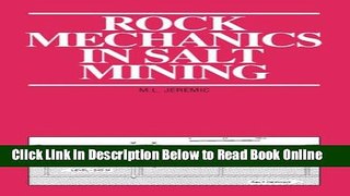 Download Rock Mechanics in Salt Mining  Ebook Online