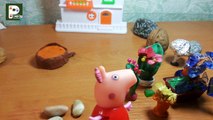PEPPA PIG and GEORGE with daddy pregnant mummy pig. English new Compilation poops in toilet