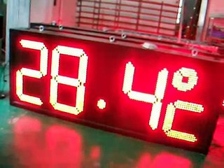 25'' AFFICHEURS DATE HEURE TEMPERATURE ENSEIGNE LED