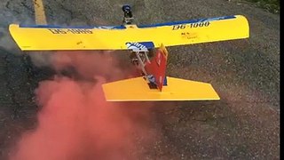 Slow motion rc plane smoke grenade