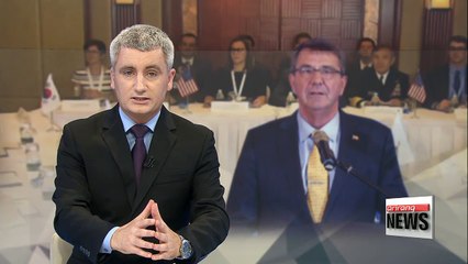 U.S. defense chief stresses importance of three-way relationship with S. Korea, Japan