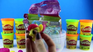 Giant Peppa Pig Play Doh Surprise Egg Peppa Pig Family Toy set My Little Pony Mystery Toys