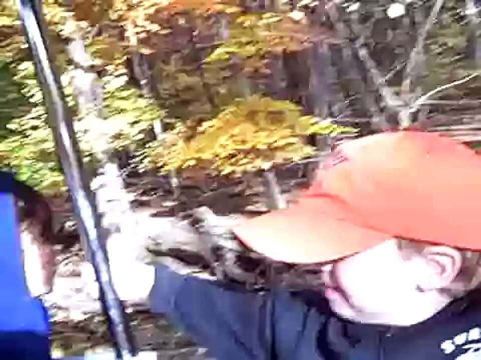 Sam Takes a Train Ride at Turtle Back Zoo 10/25/09