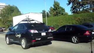 Google's Self Driving Car spotted on highway Take a First Look