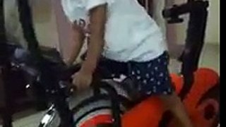Champ of 2 year name as YUDH doing amazing cycle workout.