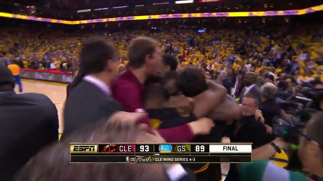 LeBron Collapses and Cries on the Court After Cavs Win NBA Finals
