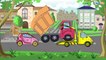 The Tow Truck and Ambulance. Diggers with Vehicles. Trucks Construction Cartoons for children