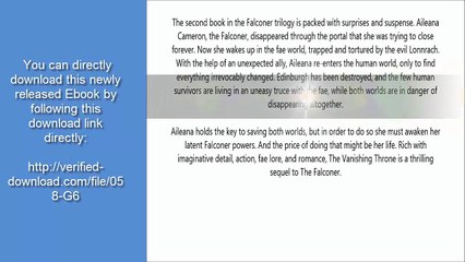 Download The Vanishing Throne Book Two of the Falconer Trilogy by Elizabeth May Ebook Kindle Epub