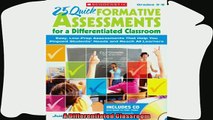 complete  25 Quick Formative Assessments for a Differentiated Classroom Easy LowPrep Assessments
