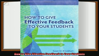 behold  How to Give Effective Feedback to Your Students