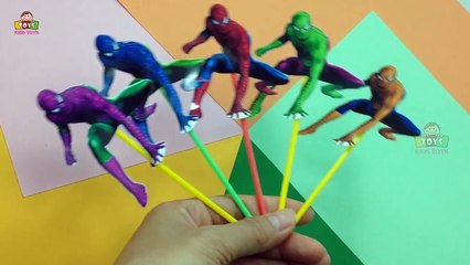 Finger Family Spider Man Lollipop \ Nursery Rhymes Lyrics and More \Kids Toys