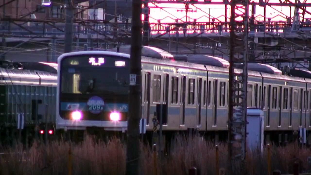京浜東北線209-52  始発のありがとうHM_2010/01/24