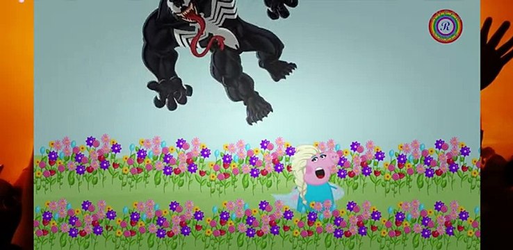 Peppa Pig Crying in Prison Frozen Elsa !! SuperMan Venom Finger Family Nursery Rhymes in Real Life