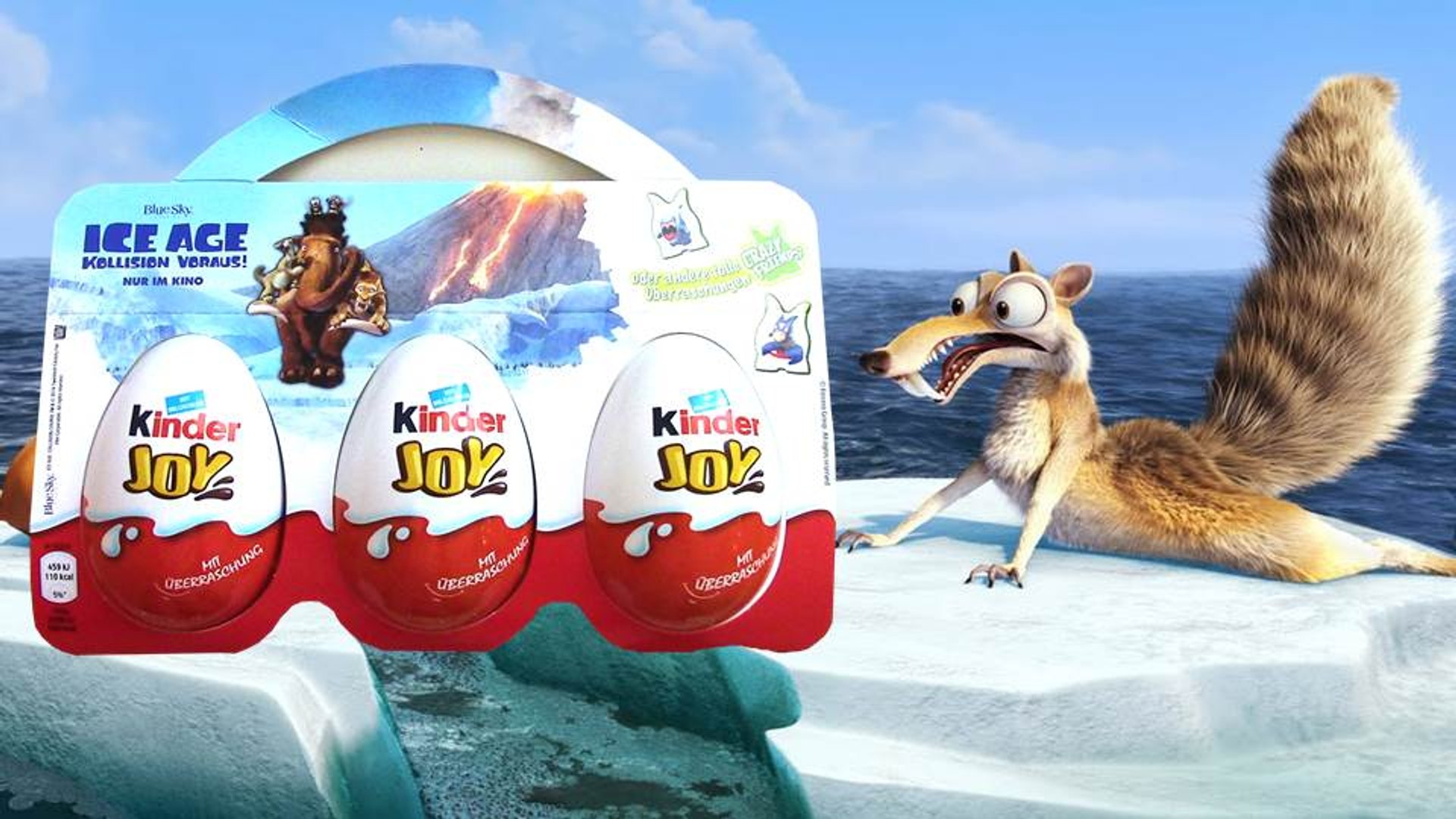 Ice Age Three Kinder Surprise Joy Eggs Opening アイスエイジのキンダージョイエッグを開けるよ 動画 Dailymotion