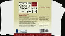 there is  Writing Grant Proposals That Win