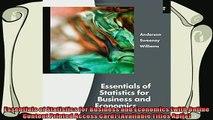 different   Essentials of Statistics for Business and Economics with Online Content Printed Access